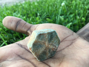 Green Sapphire Hexagon Block